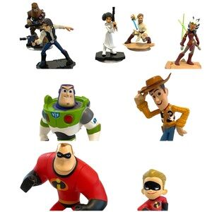 Disney Character Figurines Set - Star Wars, Incredibles & Toy Story
